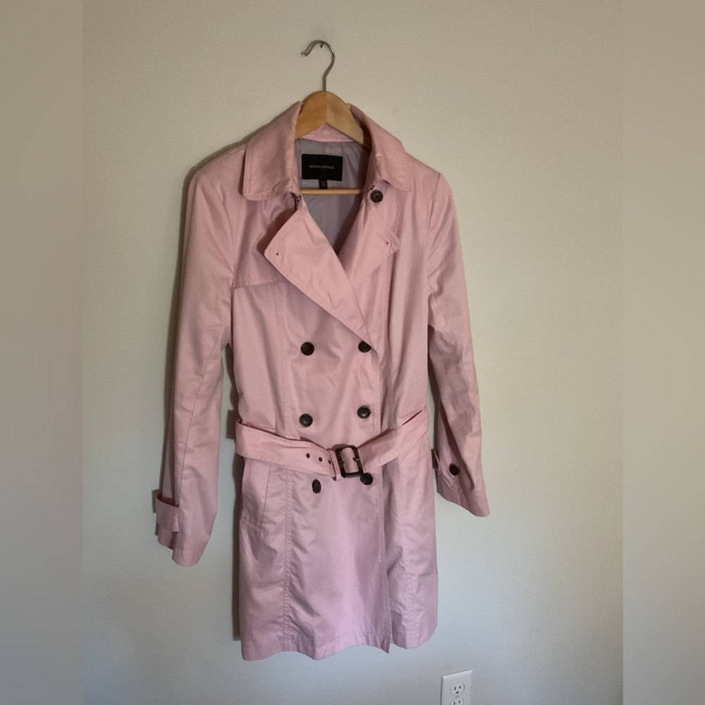 Banana Republic Light Pink Trench Coat - Picture 2 of 10